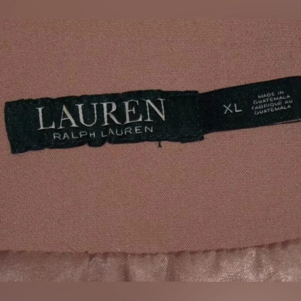 Lauren Ralph Lauren Blush Collarless Crepe Topper Coat Size XL - runs big - Picture 5 of 5